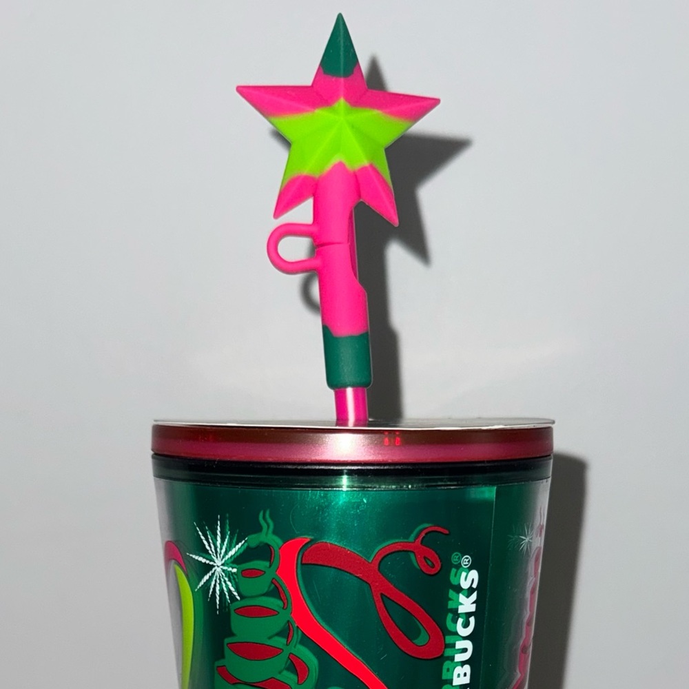 🌲 NEW Starbucks Limited Edition Holiday Tumbler w/Silicone Straw Topper SOLD OUT - Picture 3 of 15